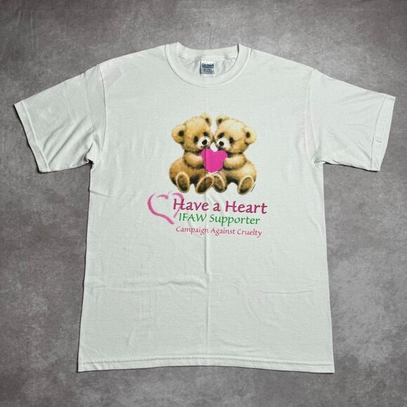 Teddy Bears Hugging Graphic T-Shirt - Picture 1 of 5
